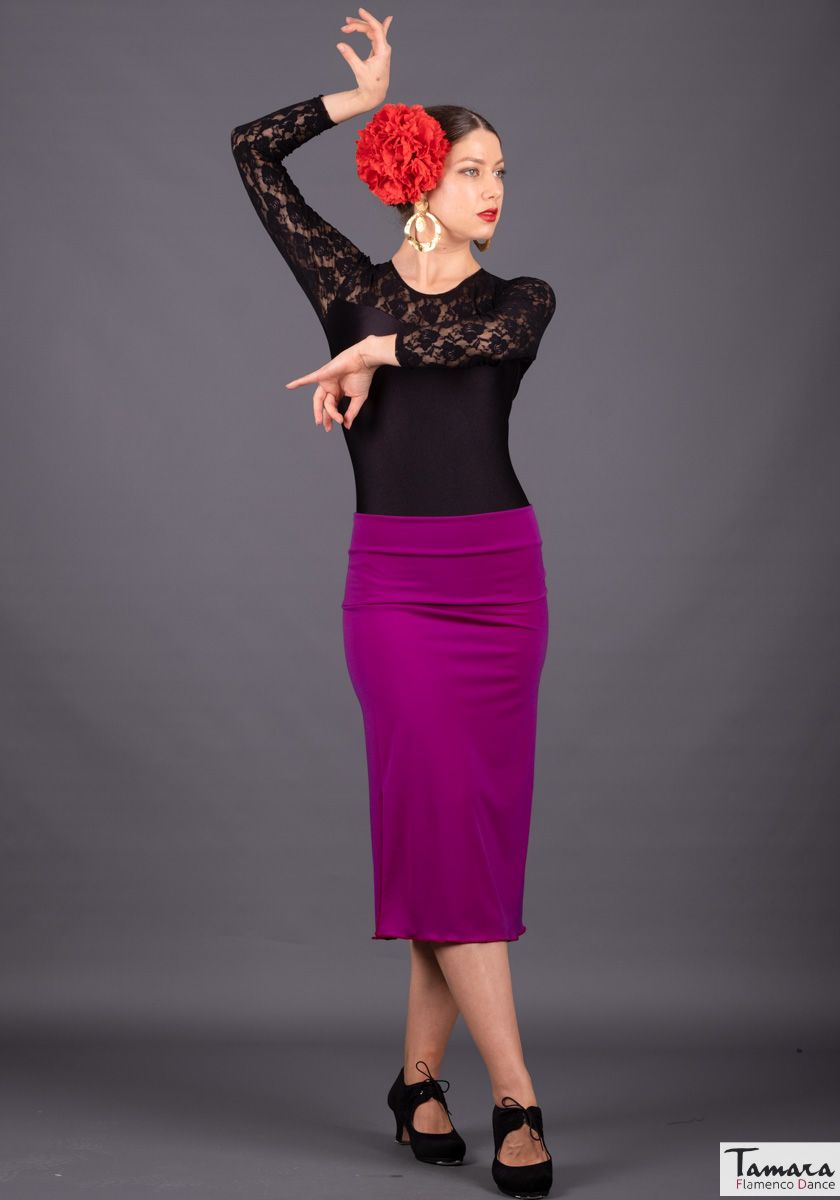 Falda flamenco Sobrefalda Bailaora - Punto elástico Bouganvilla Cardenal Claro