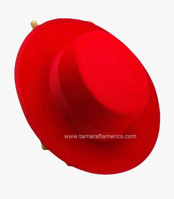 Sombrero Cordobes Negro/Rojo Rojo