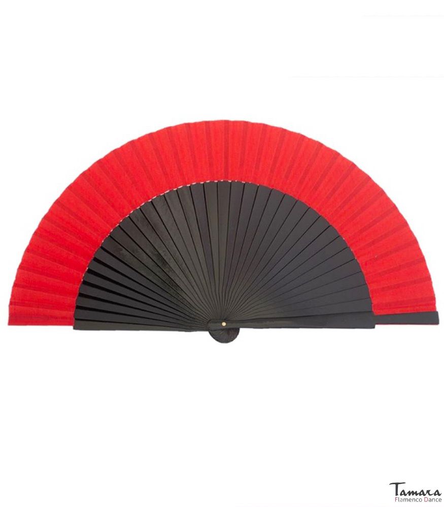 Abanico pequeño flamenco - 23 cm Bicolor Negro