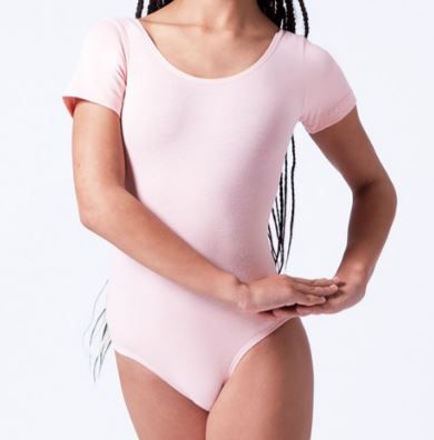 Body manga corta algodon niña Rosa