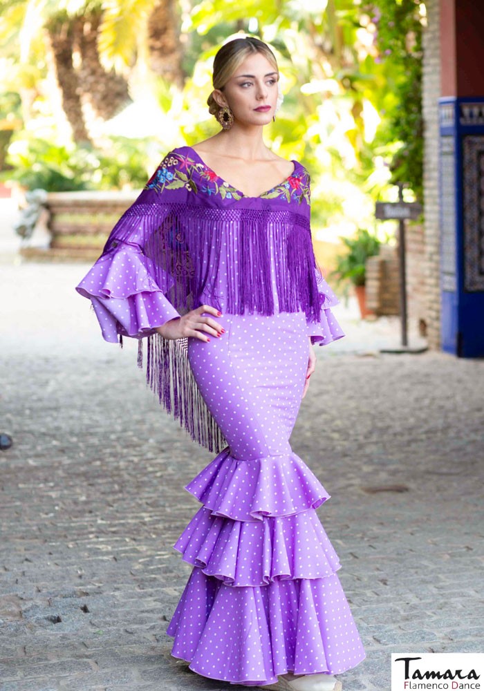 Traje de flamenca Saeta Malva