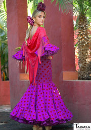 Traje de flamenca Macarena Bougambilla lunares