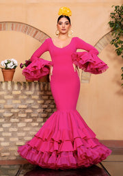 Traje de flamenca Alborea Fuxia