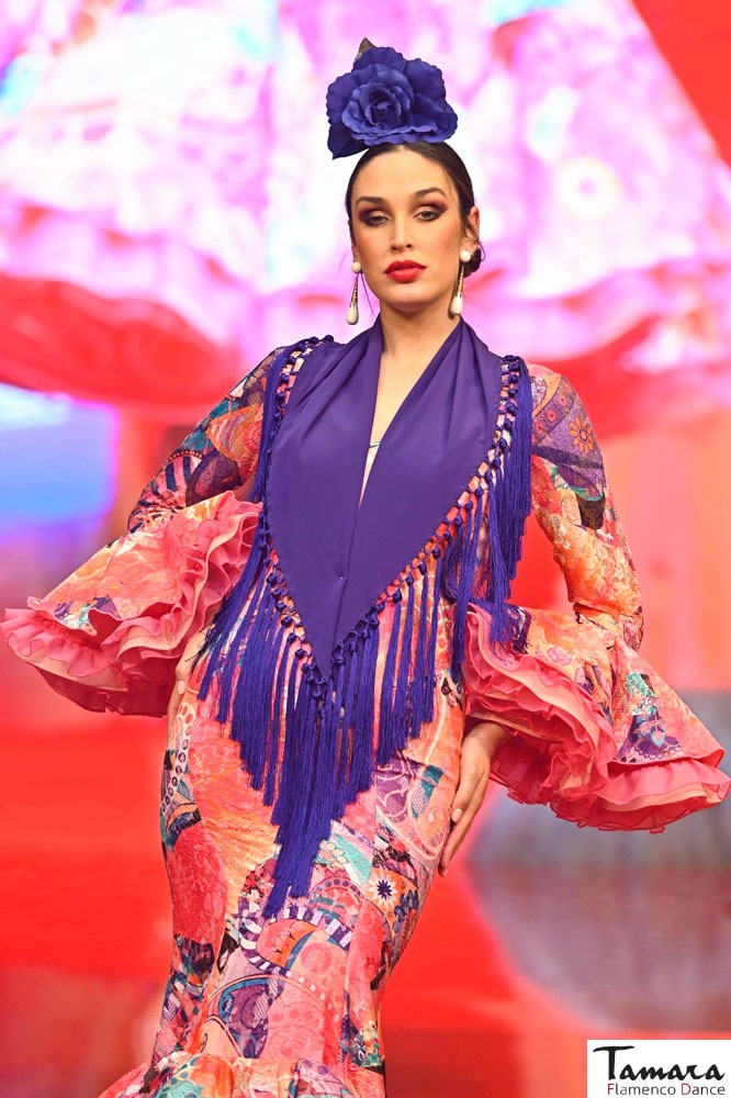 Traje de flamenca Salome estampado multicolor