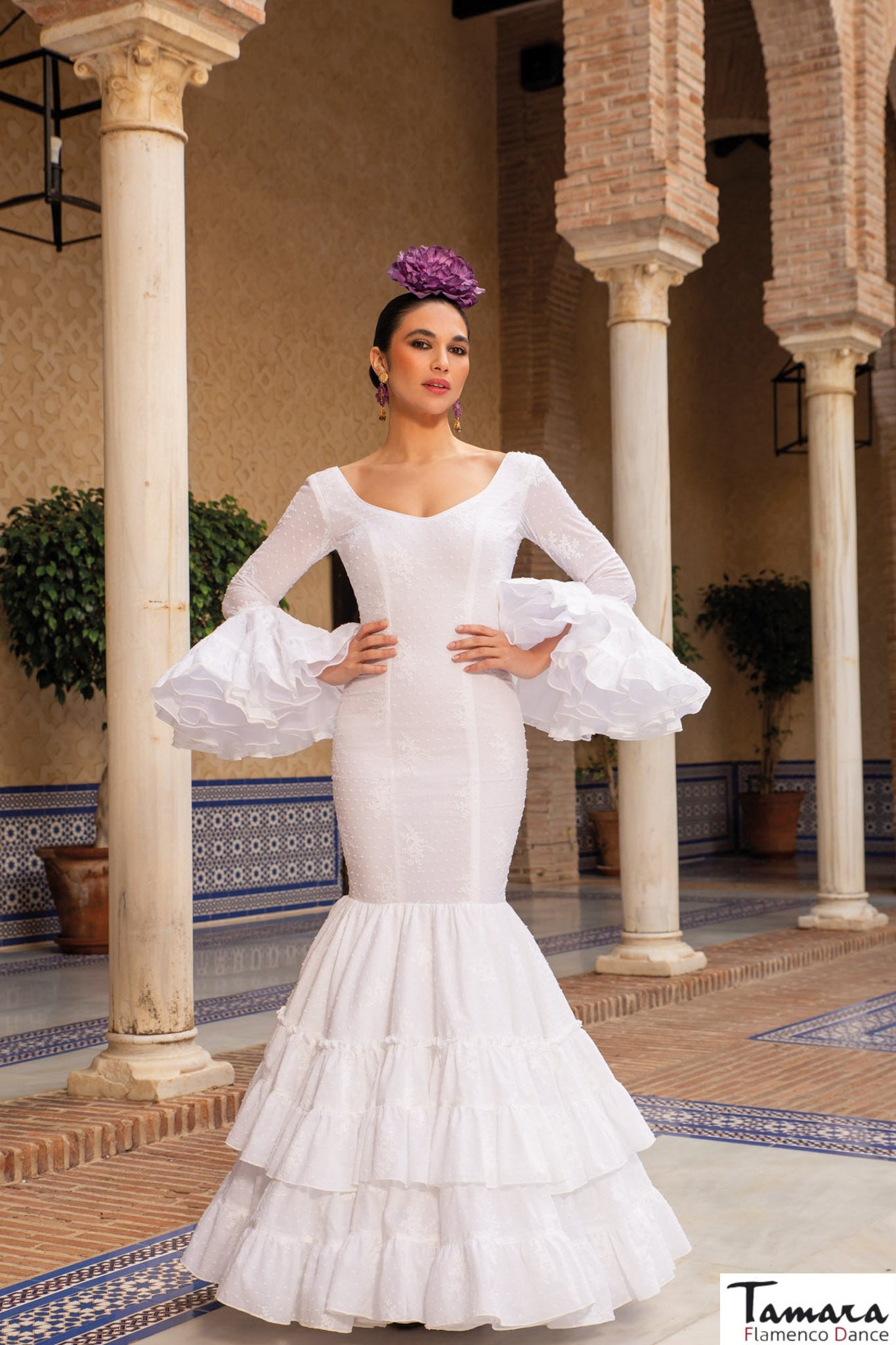 Traje de flamenca Bohemia Blanco