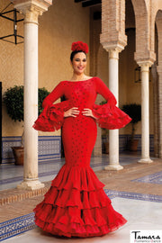 Traje de flamenca Soledad Rojo
