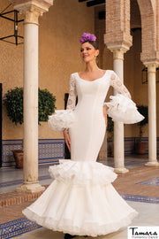 Traje de flamenca Divina Marfil