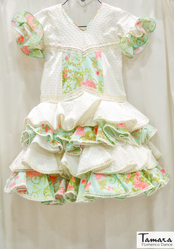 Traje de flamenca niña Begonia Talla 02