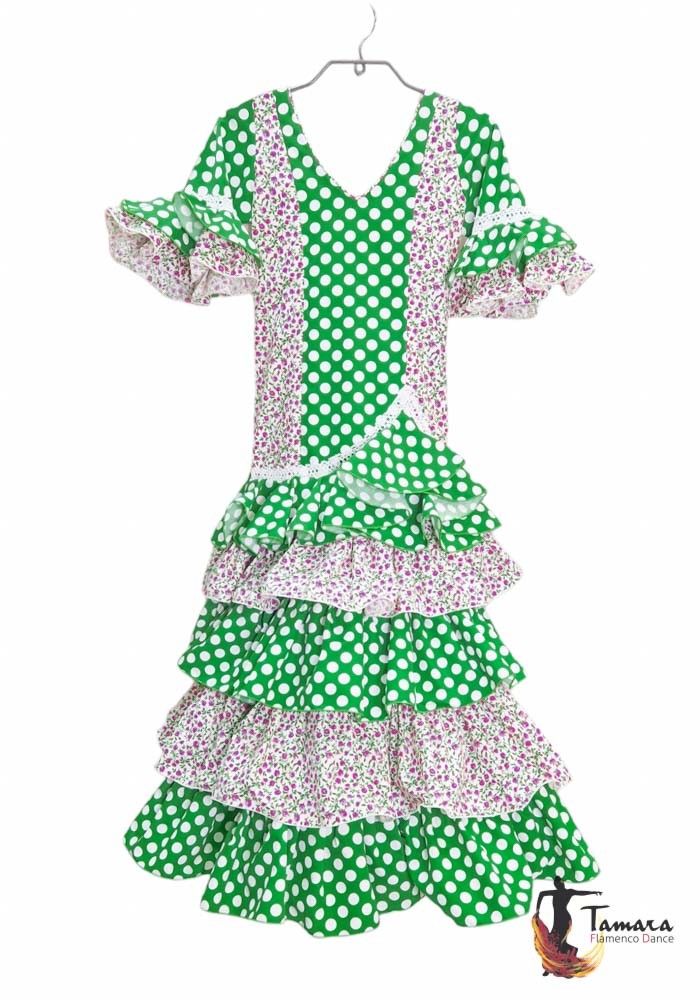 Traje de flamenca niña Abril Talla 08