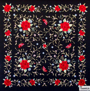 Manton de Manila Primaveral - Bordado Multicolor