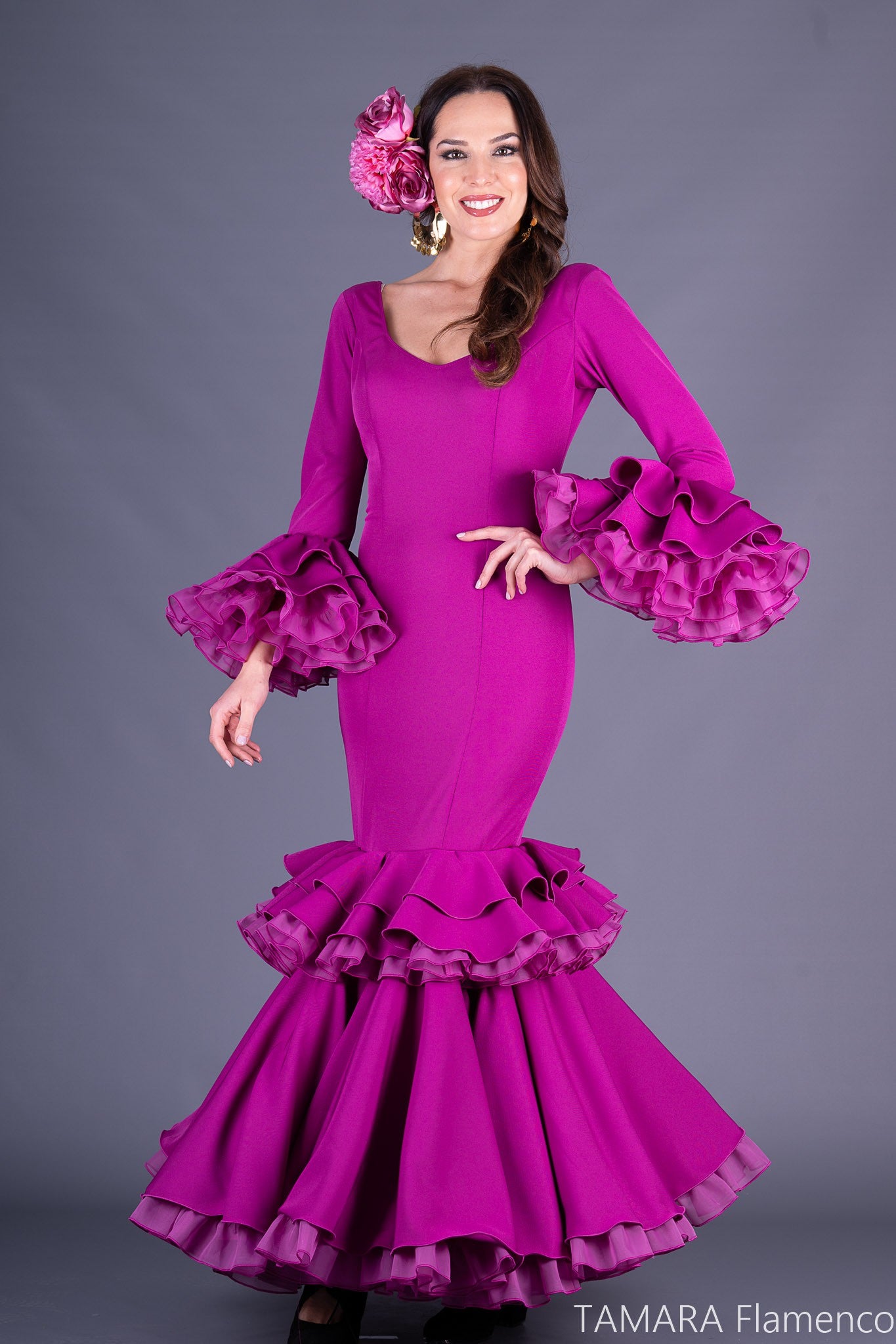 Traje de flamenca Divina Bougambilla