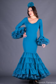 Traje de flamenca Azalea azul