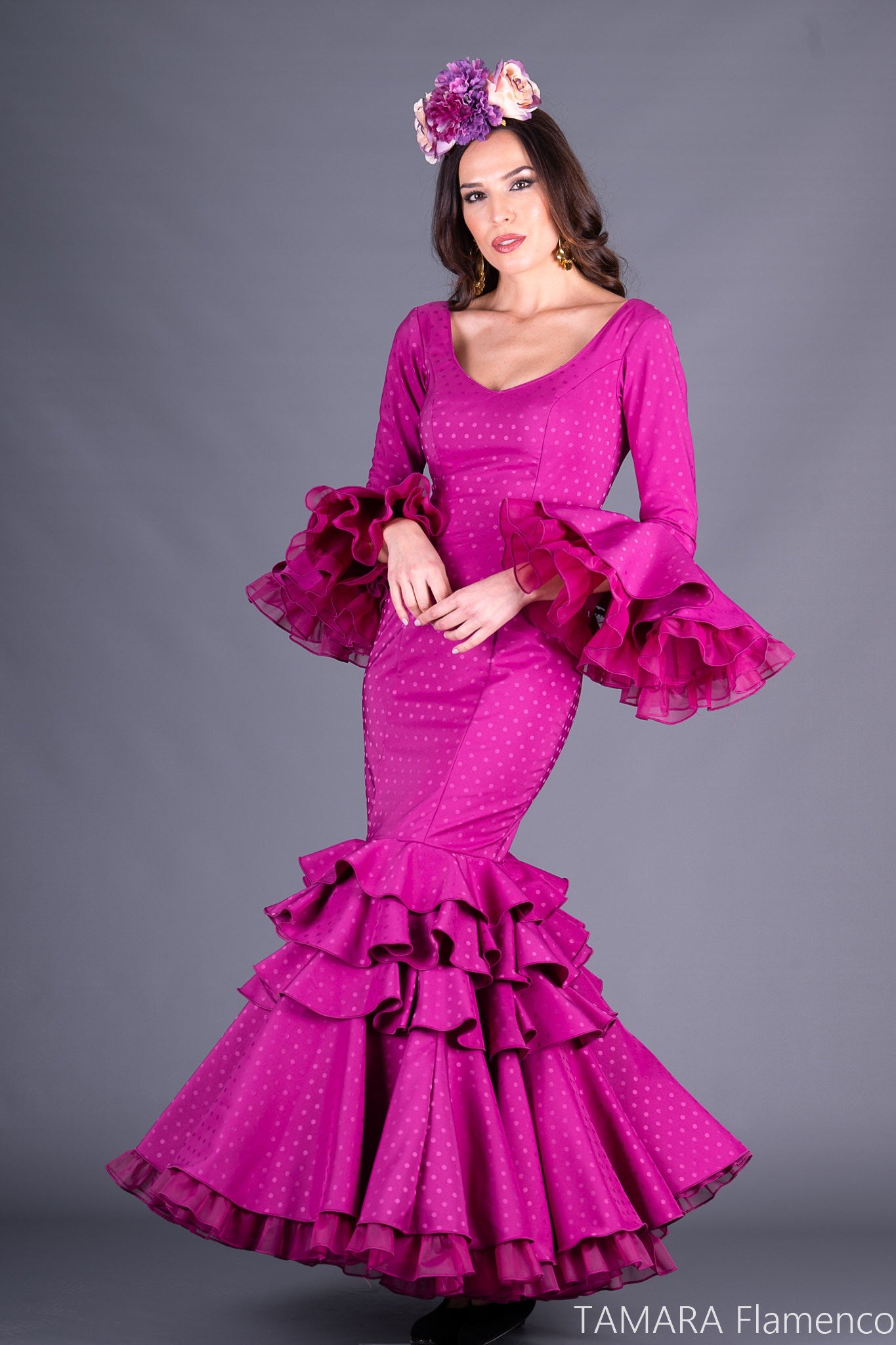 Traje de flamenca Talla 36 - Clavel Talla 36