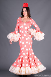 Traje de flamenca Jaleo Coral lunar marfil