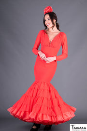 Traje de flamenca Delirio Coral lunares