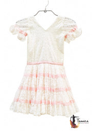 Traje de flamenca niña Encaje marfil Talla 03
