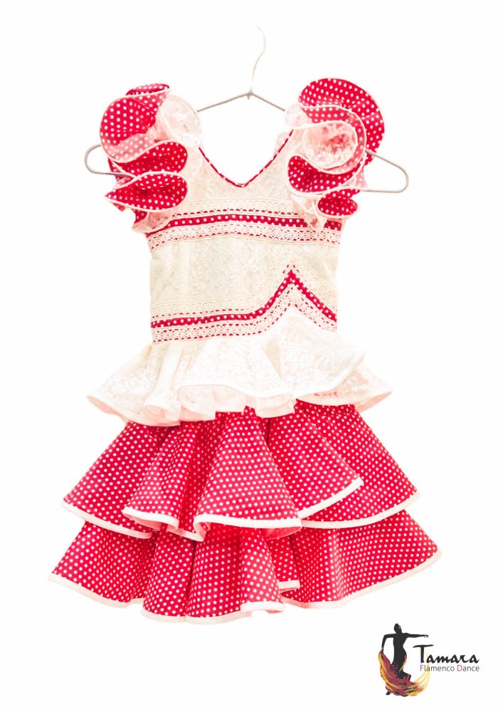 Traje de flamenca niña Clavellina Talla 01