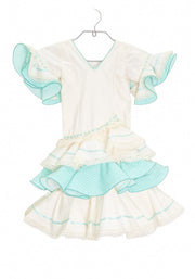 Traje de flamenca niña Aurora Talla 02