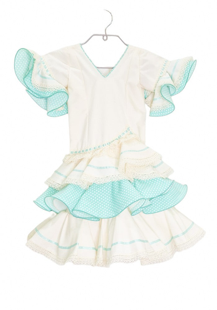 Traje de flamenca niña Aurora Talla 02