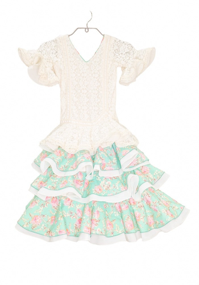 Traje de flamenca niña Cabales Talla 03