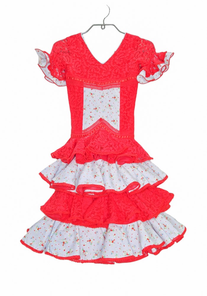 Traje de flamenca niña Begonia Talla 03