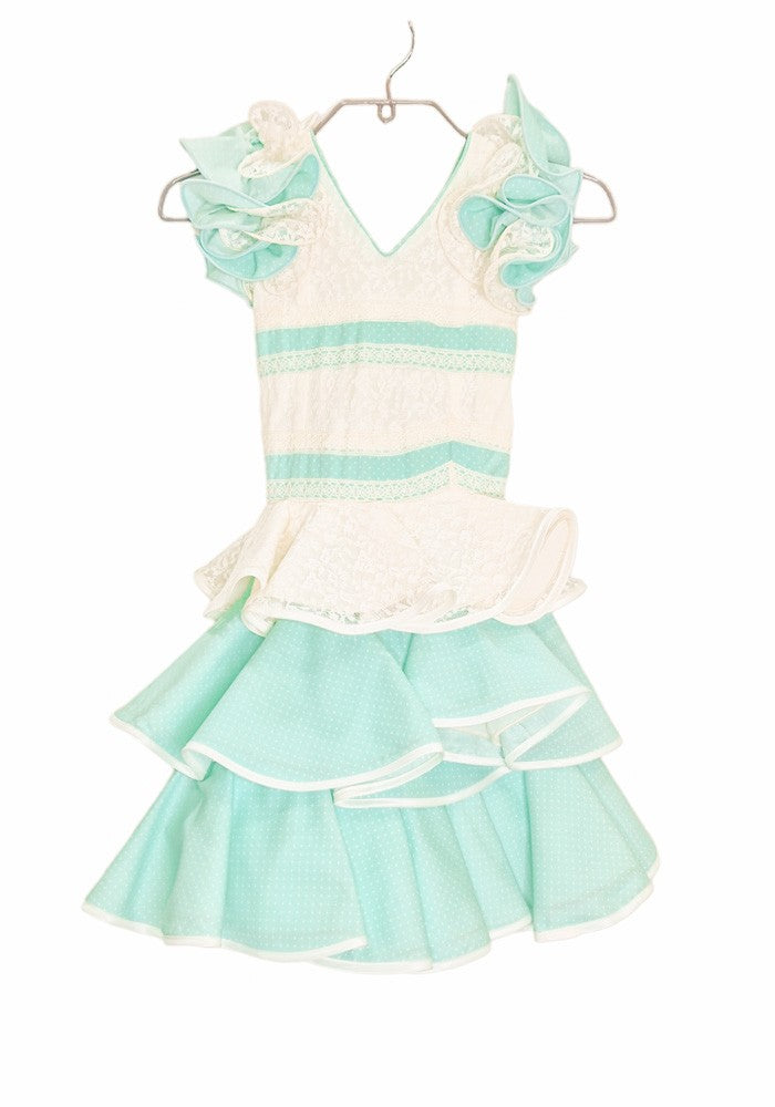 Traje de flamenca niña Clavellina Talla 01