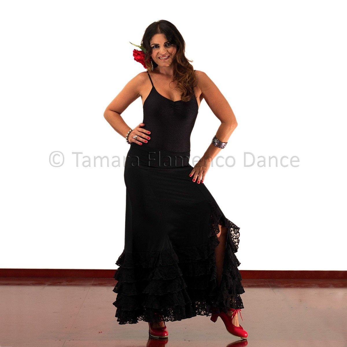 Falda flamenco Aires - Viscosa y encaje