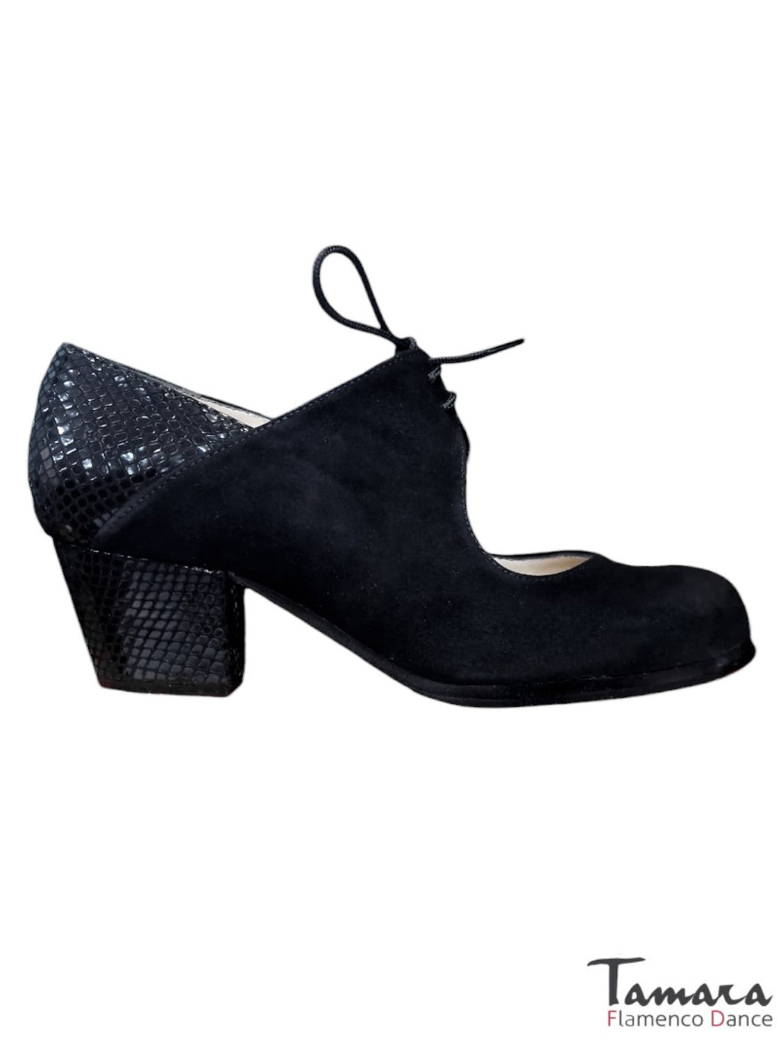 Zapatos de flamenco Arty Negro Ancho especial Cubano 5 cm