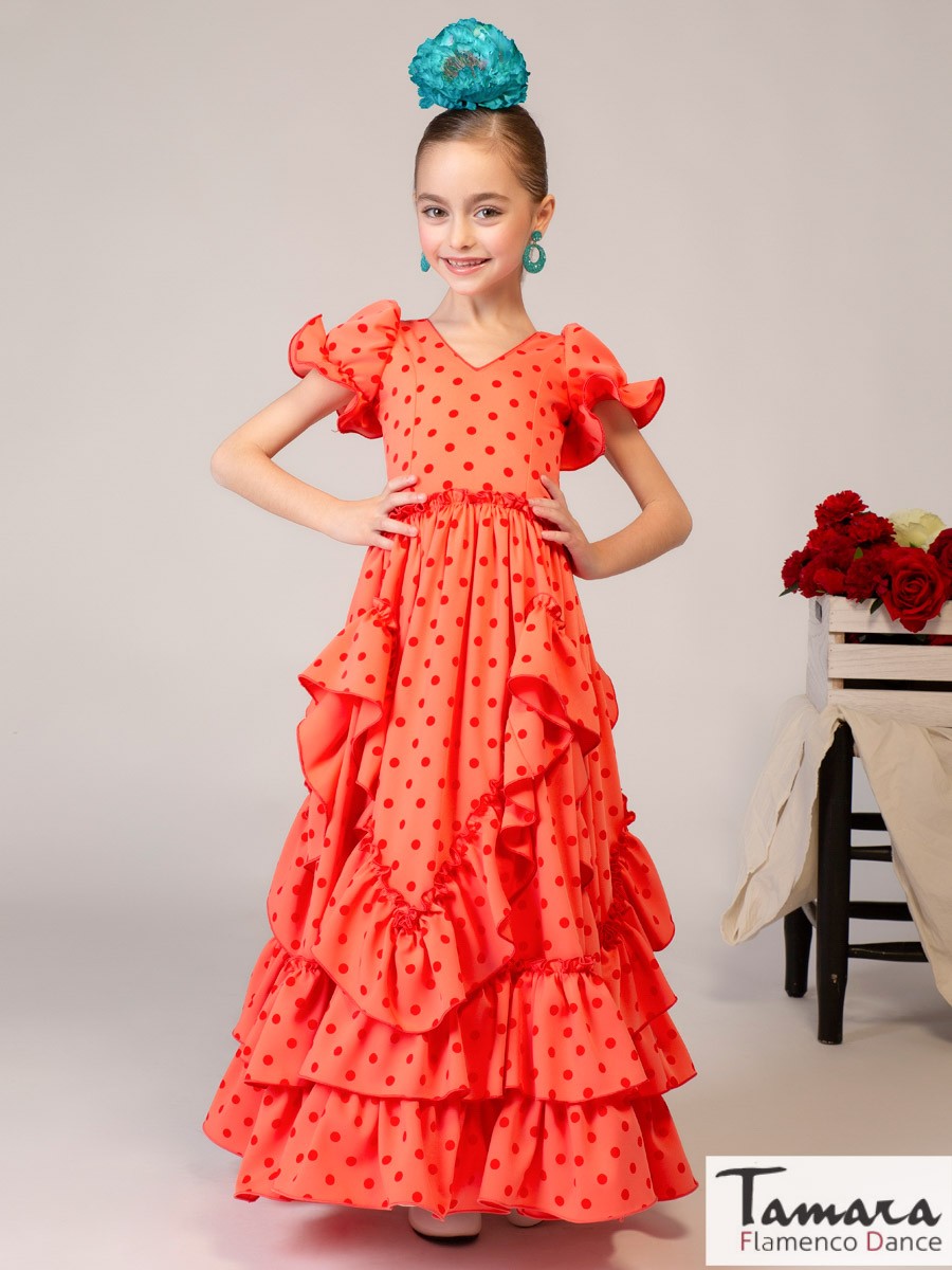 Traje de flamenca niña Flores