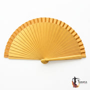 Abanico flamenco pequeño (23 cm) Metalizado Dorado
