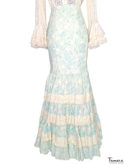 Falda andaluza flamenca Albahaca Talla 40