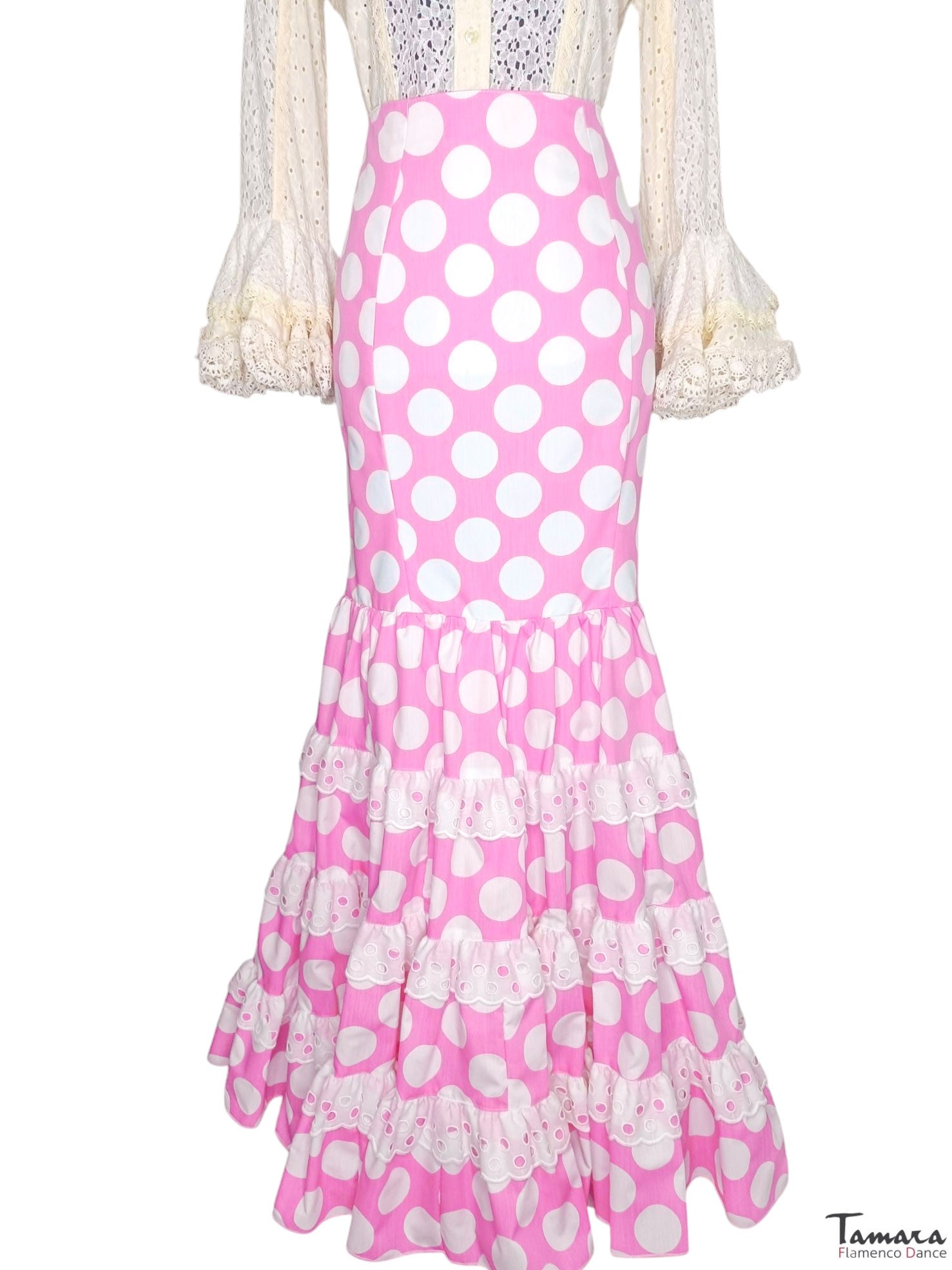 Falda andaluza flamenca Albahaca Talla 40