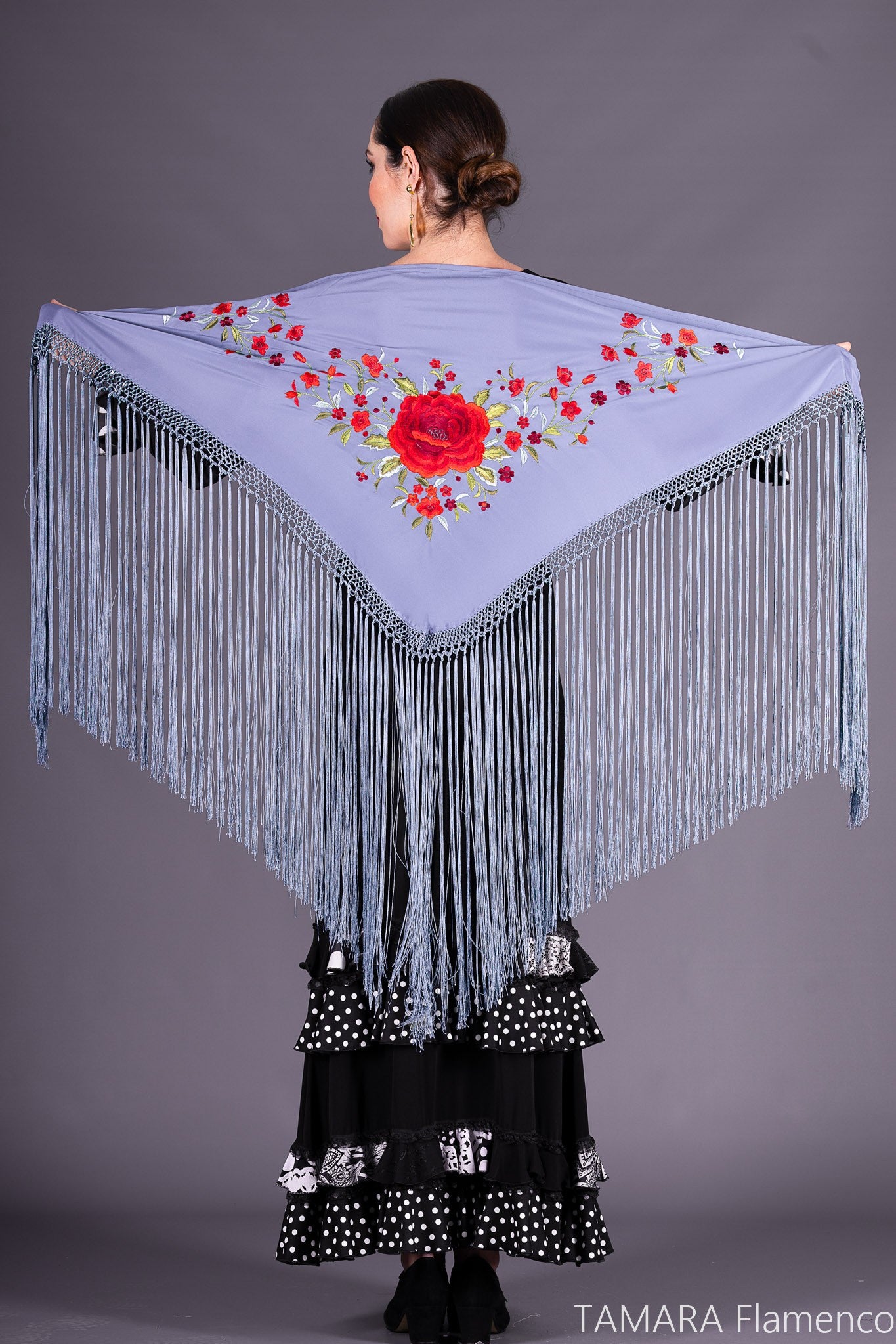 Mantoncillo Toscana - Bordado multicolor Malva