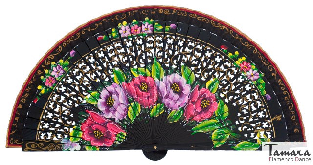 Abanico español pintado (23 cm) - Bouquet