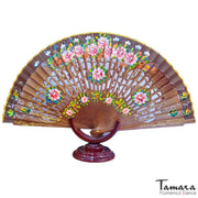 Abanico español pintado (23 cm) - Diseño 3 Rojo