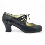 Zapatos de flamenco Cordonera Calado Negro Ancho especial Carrete 6cm 43