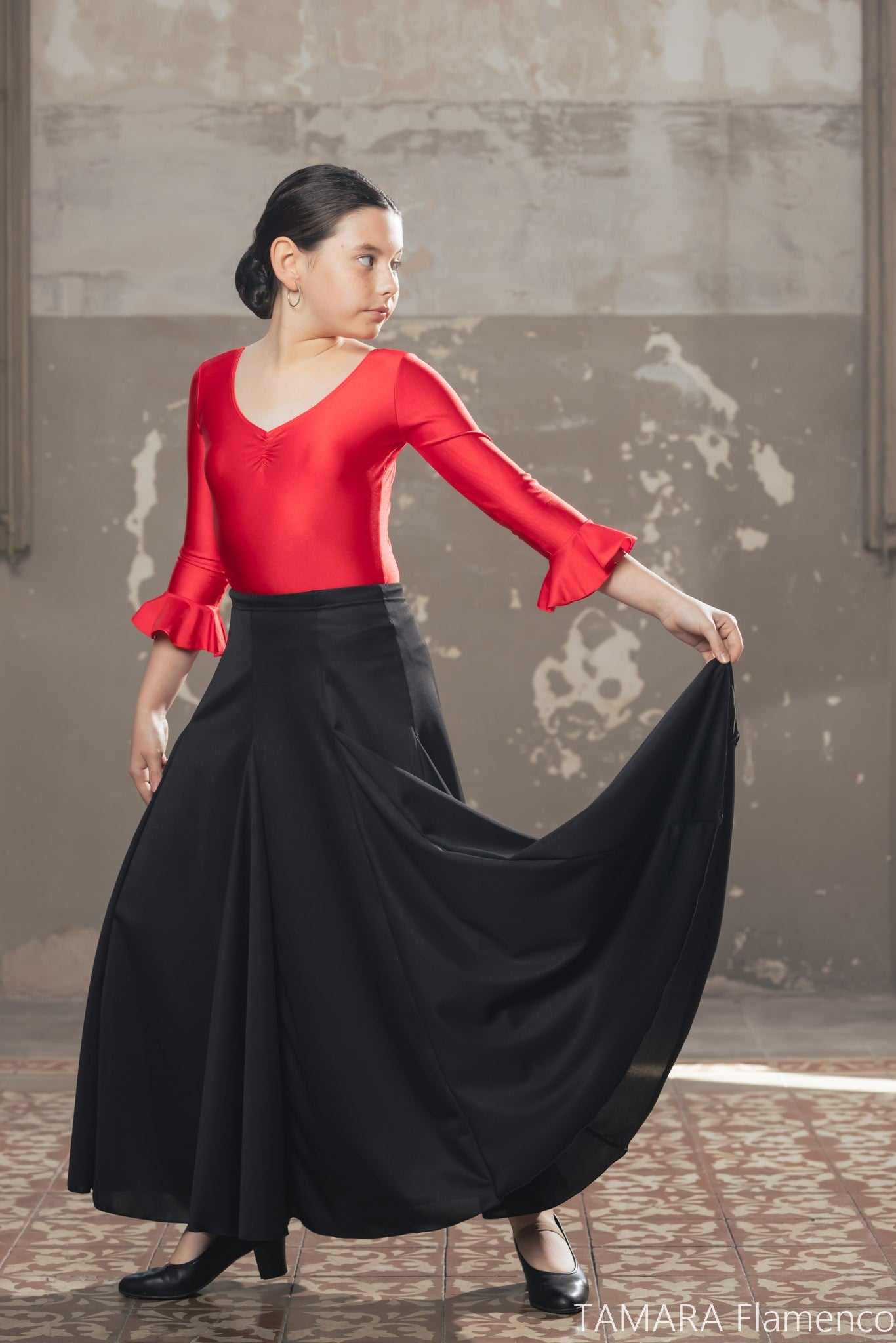 Flamenco bodysuit for girls in Jaén - Lycra | Tamara Flamenco