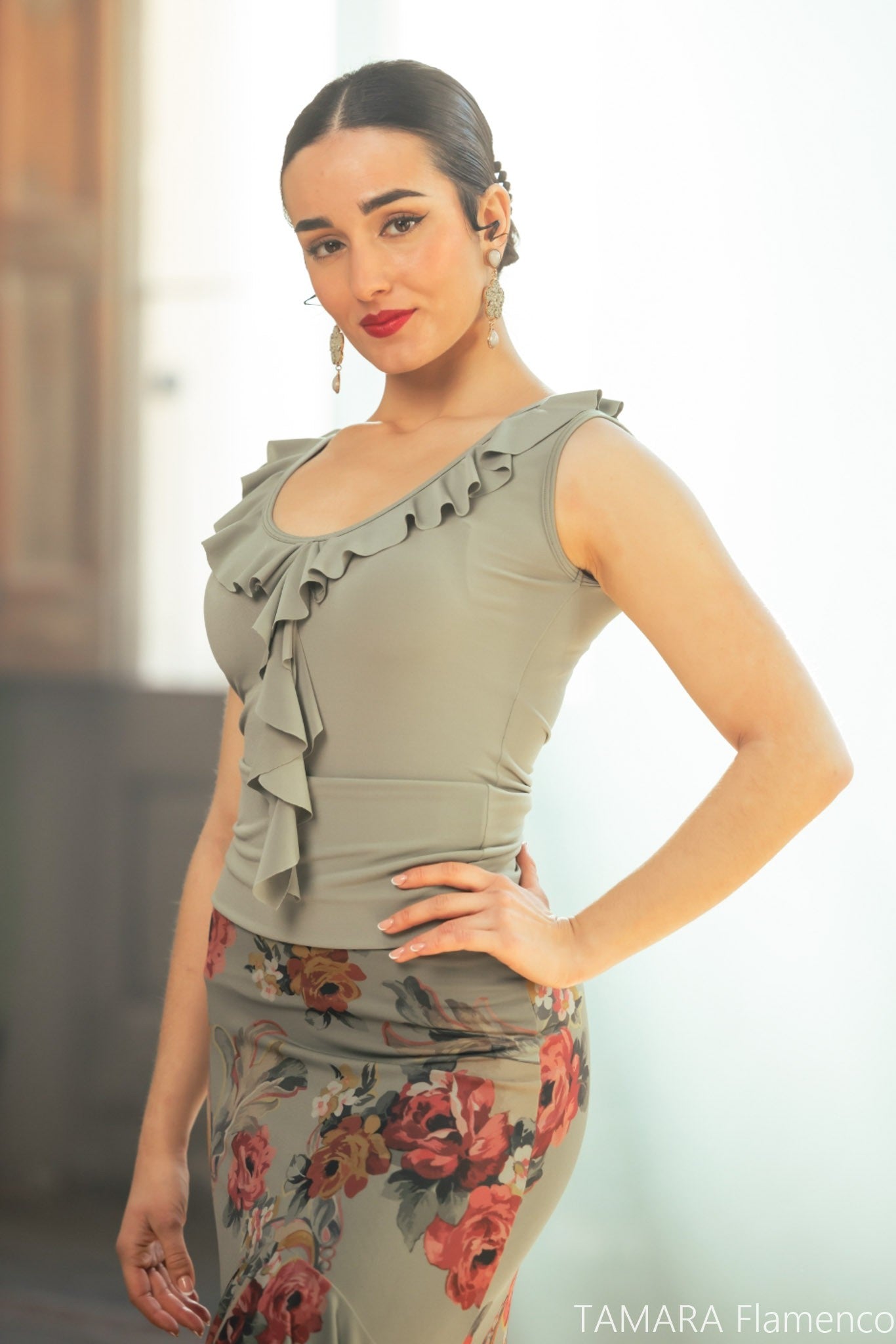 Camiseta Mariquilla - Punto elástico Negro