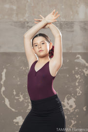 Body flamenco tiranta Orive Niña - Lycra Negro