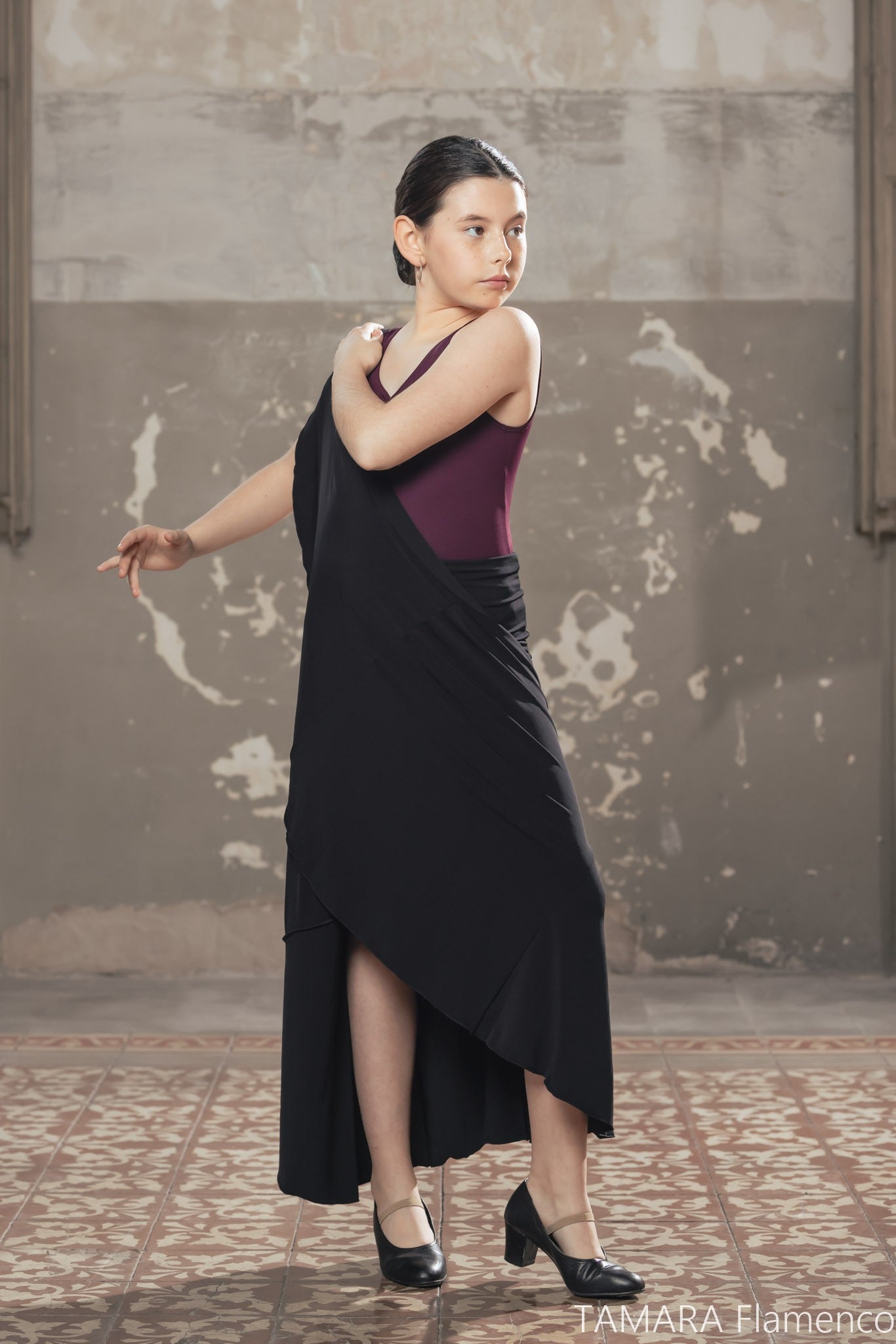 Falda flamenco Mirella Niña - Punto elástico