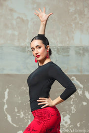 Camiseta Berre - Punto elástico Negro