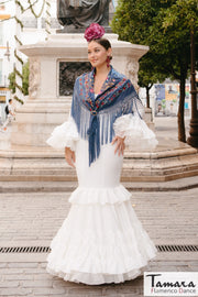 Traje de flamenca Tango Blanco