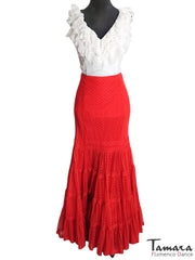 Falda flamenca Romero plumeti rojo 46