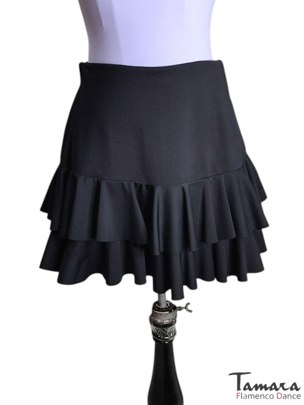 Falda Lycra negra volantes baile Talla 38/40