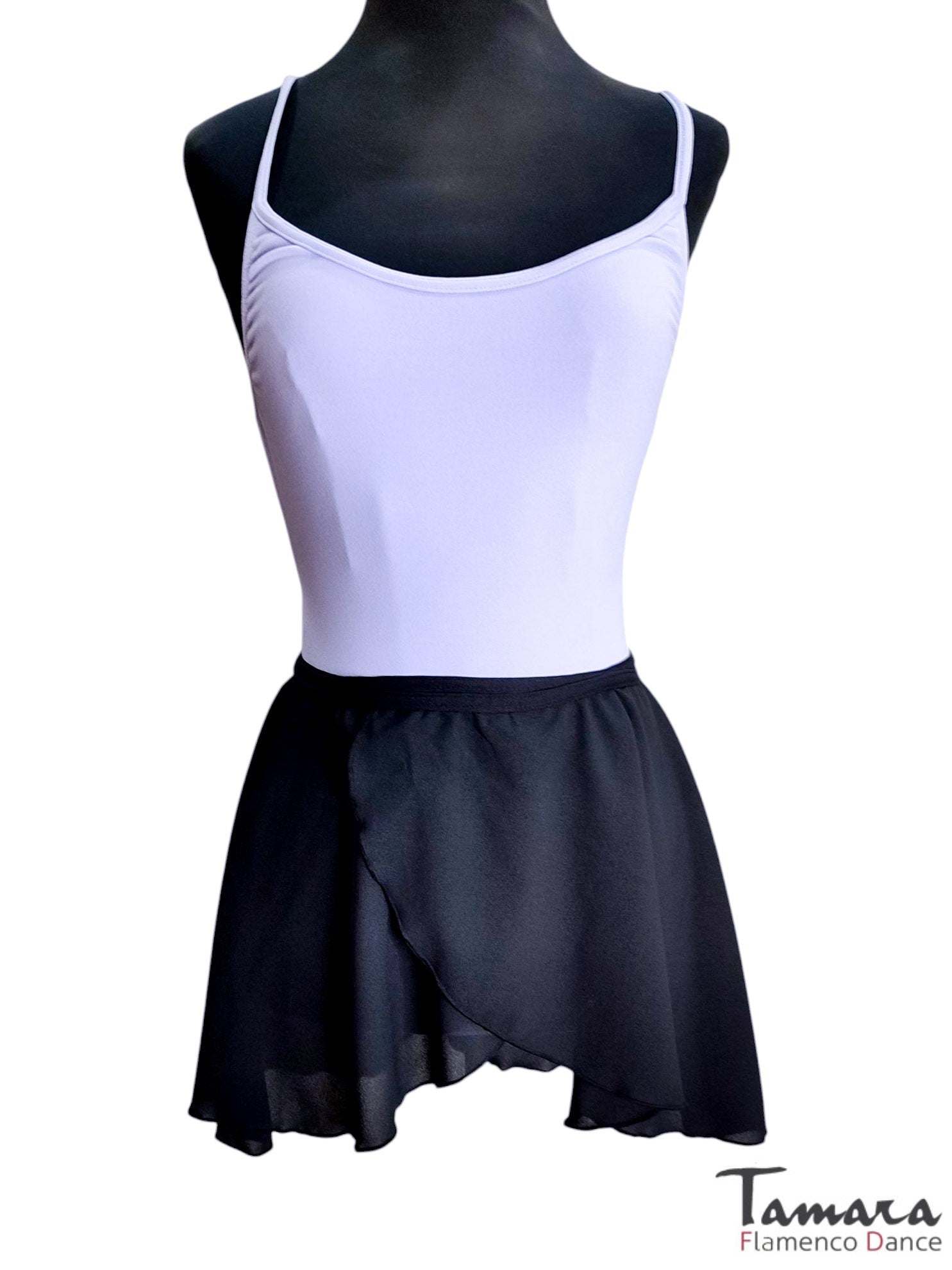Falda Gasa Ballet/Danza Ajustable 15 Negro