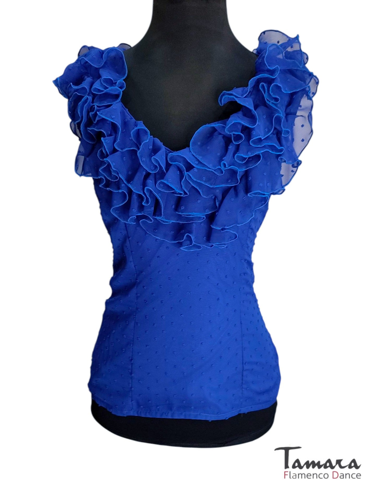 Blusa camisa flamenca Solera Plumeti azul Talla 40