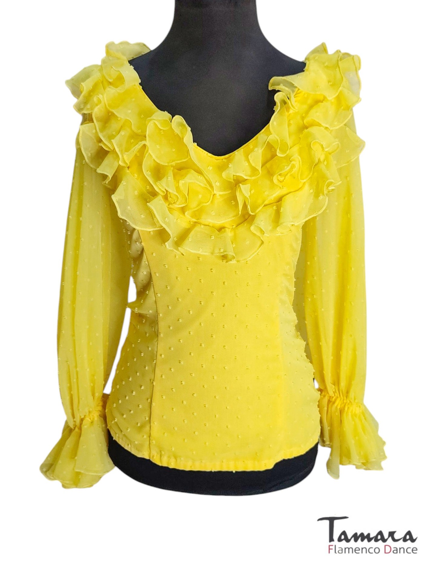 Camisa Blusa flamenca Diana Amarillo