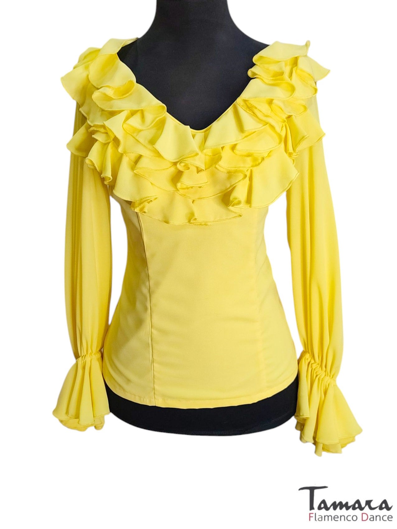 Camisa Blusa flamenca Diana 40 Amarillo