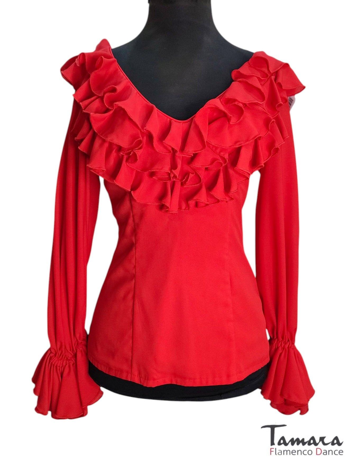 Camisa Blusa flamenca Diana 38 Rojo