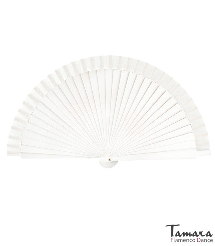 Abanico flamenco pequeño (23 cm) Blanco